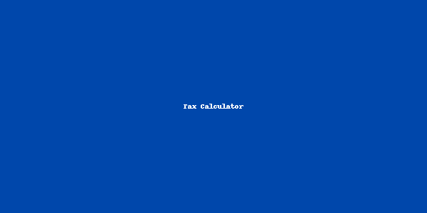 Tax Calculator Screenshot